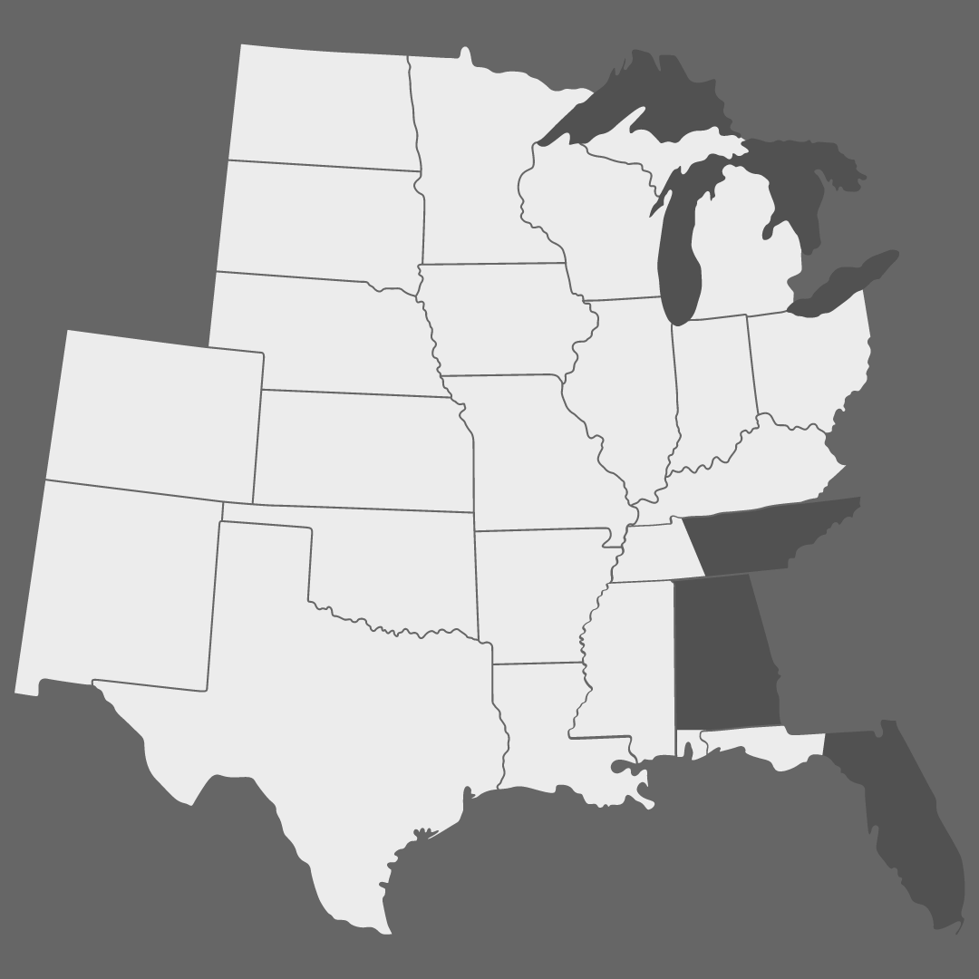 Map of Central United States