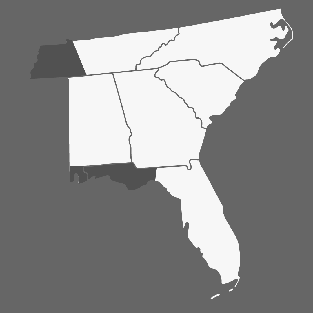 Map of Southeast United States