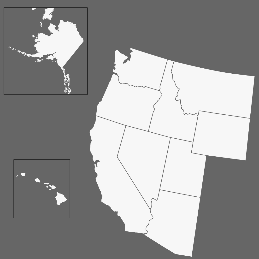Map of West United States