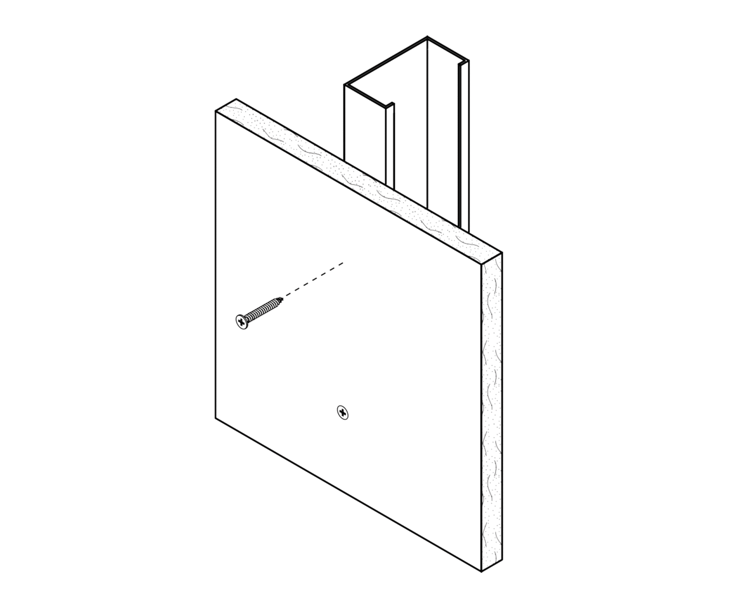 Drywall to Metal